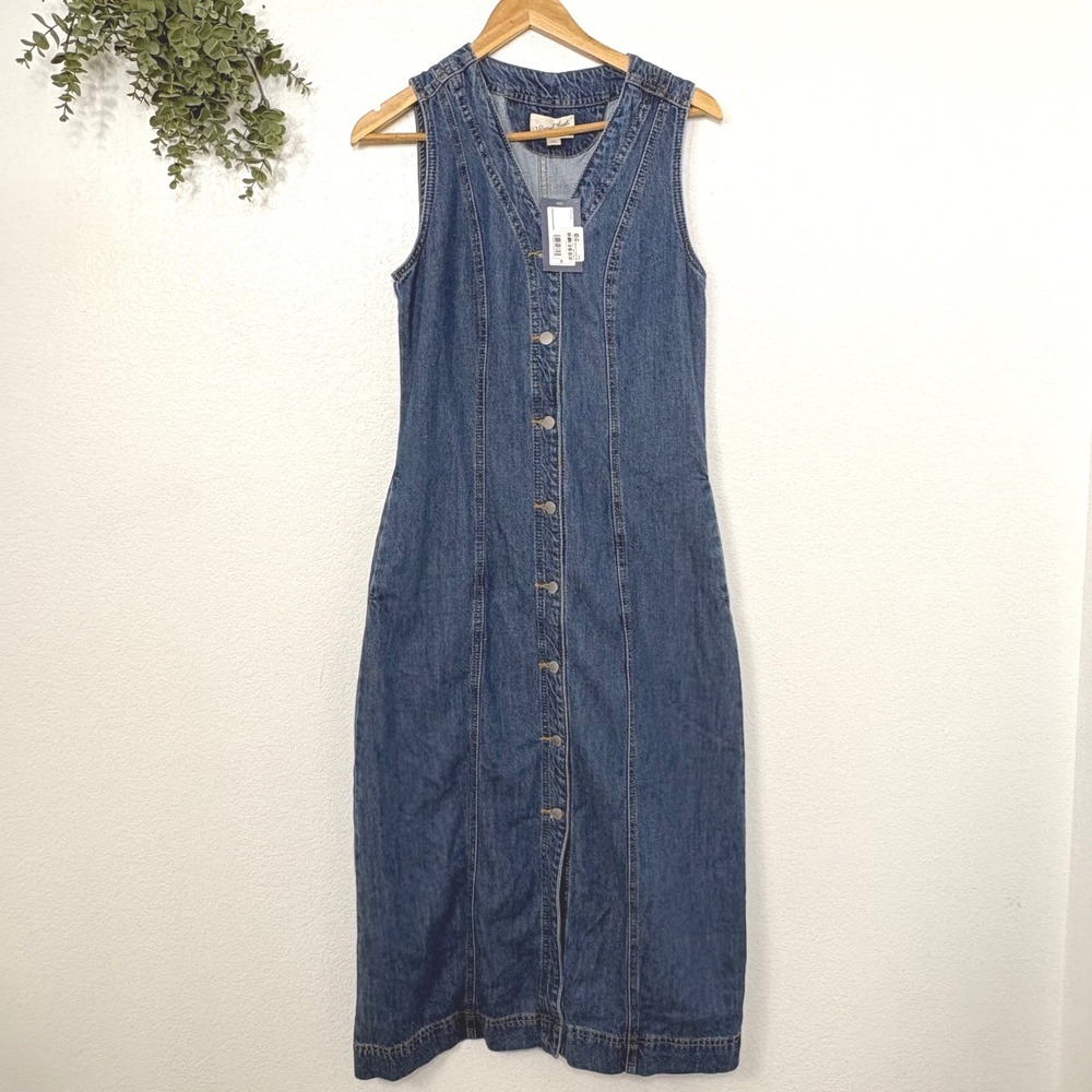 Universal Thread Women's Denim Button Front Midi … - image 2